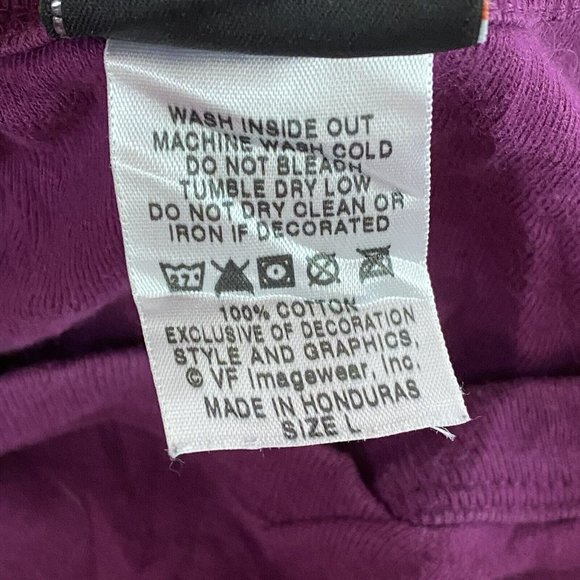 GUC Vintage 00s HARLEY-DAVIDSON Girls Size L Long Sleeve Shirt Top Purple - Picture 5 of 5